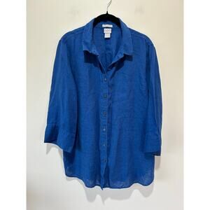 Chico's Blue Button-Up Blouse